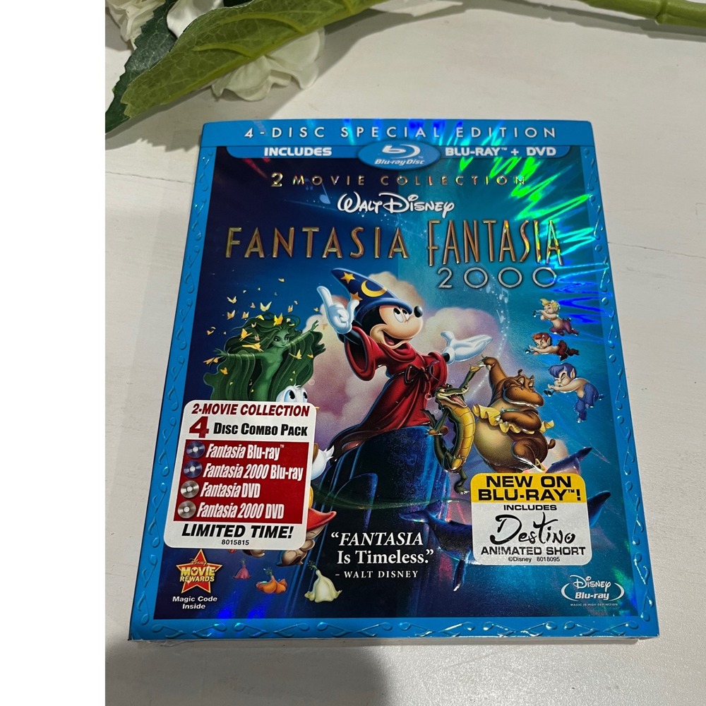 Sealed Walt‎ Disney Fantasia Fantasia 2000 Blu-ray DVD 4-Disc Special Edition